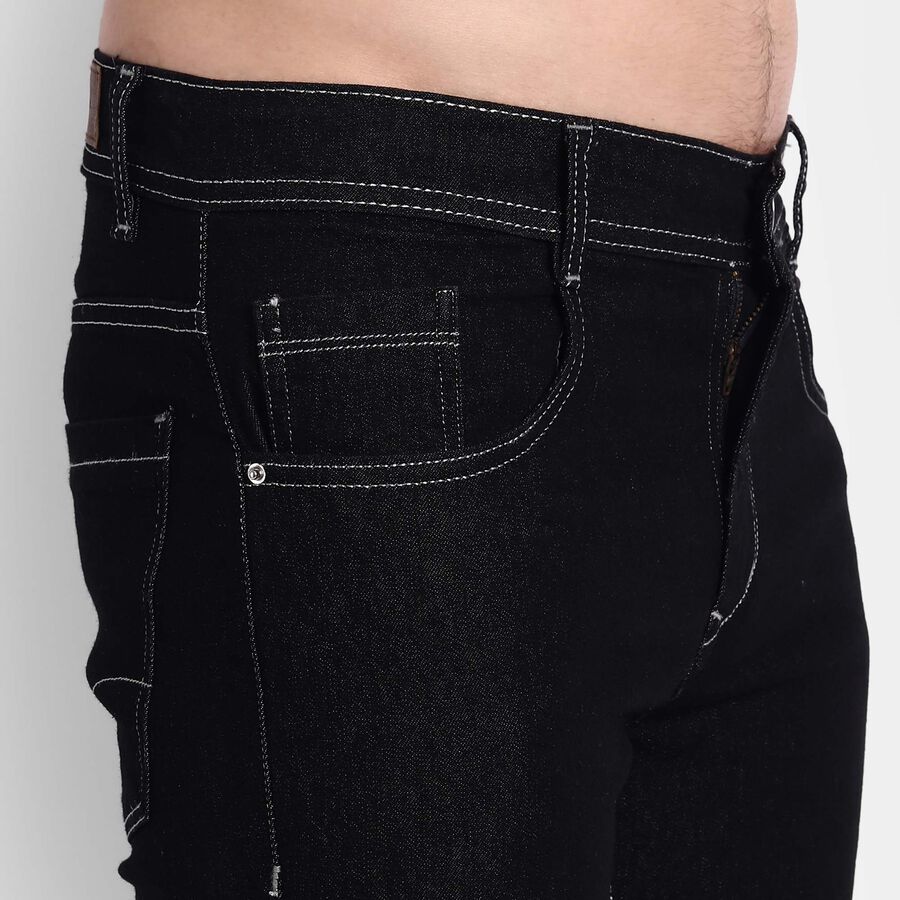 5 Pocket Slim Fit Jeans, Black, large image number null