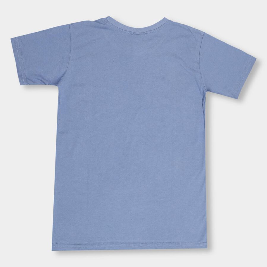 Boys' Half Sleeves T-Shirt , Mid Blue, large image number null