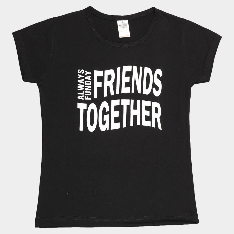 Girls T-Shirt, Black, large image number null