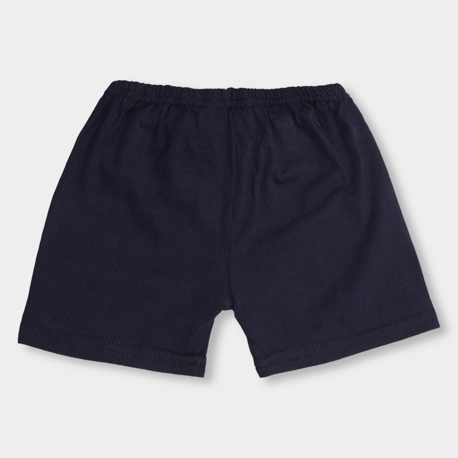 Infants' 100% Cotton Half Pant, नेवी ब्लू, large image number null