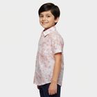 Boys Peach Cotton Half Sleeve Classic Casual Shirt, Peach, small