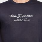 Men's Round Neck Half Sleeves T-Shirt, नेवी ब्लू, small