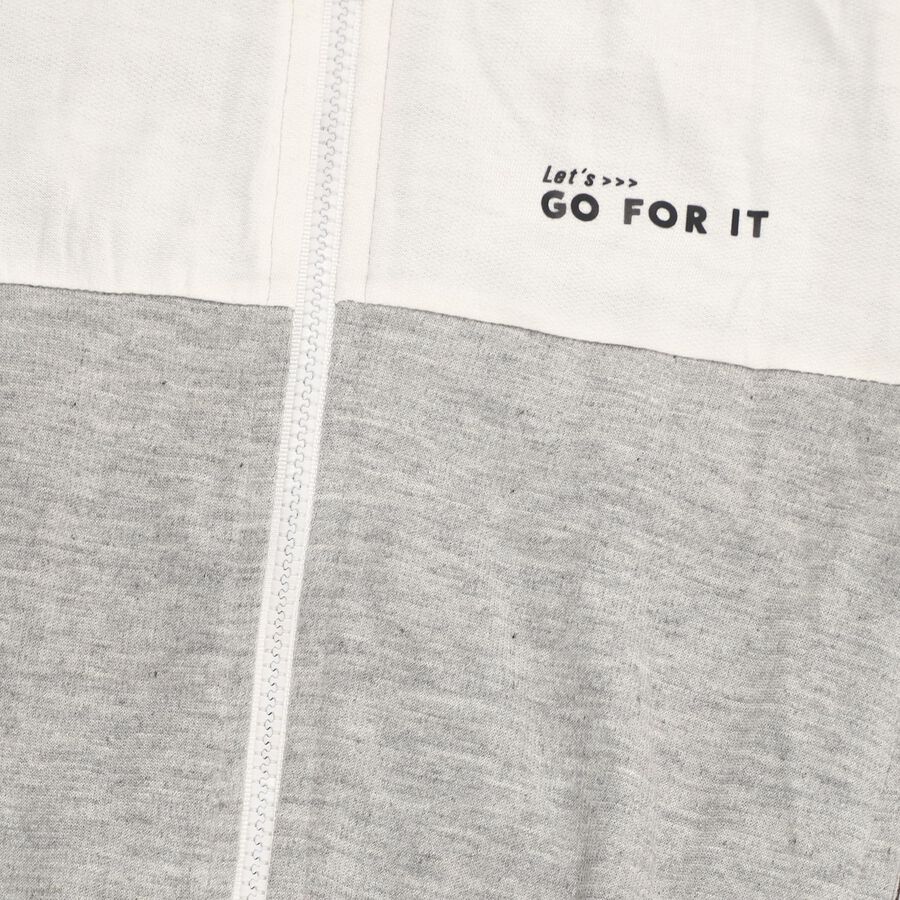 Boys' Black and Grey Long Sleeve Colorblock Baba Suit, मिश्रित हल्का ग्रे, large image number null