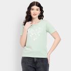 Ladies' Round Neck T-Shirt , हल्का हरा, small