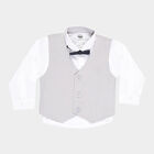 Infants Cotton Solid Casual Shirt, Light Grey, small image number null