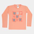 Girls Solid Top, Peach, small image number null