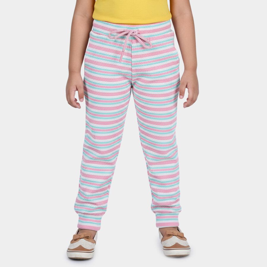 Girls Light Green Regular Fit Solid Sleep Pyjama, हल्का हरा, large