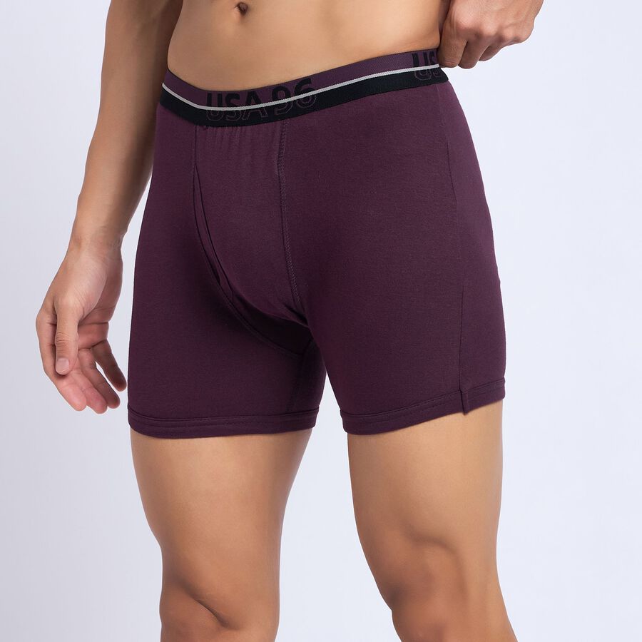 Men's 100% Cotton Trunks, वाइन, large image number null