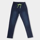 Boys' Deep Indigo Regular Fit Elastic Waist Jeans, गहरा नीला, small image number null