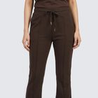 Women's Brown Regular Fit Basic Track Pants, Brown, small