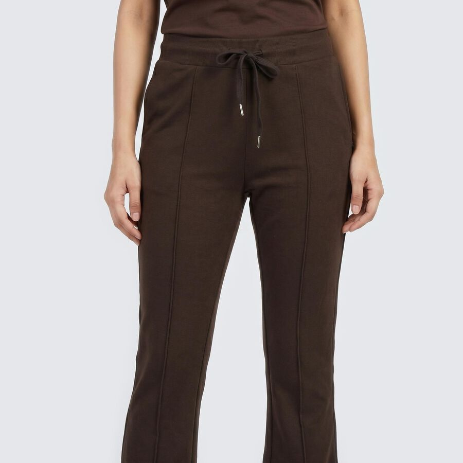 Women's Brown Regular Fit Basic Track Pants, Brown, large