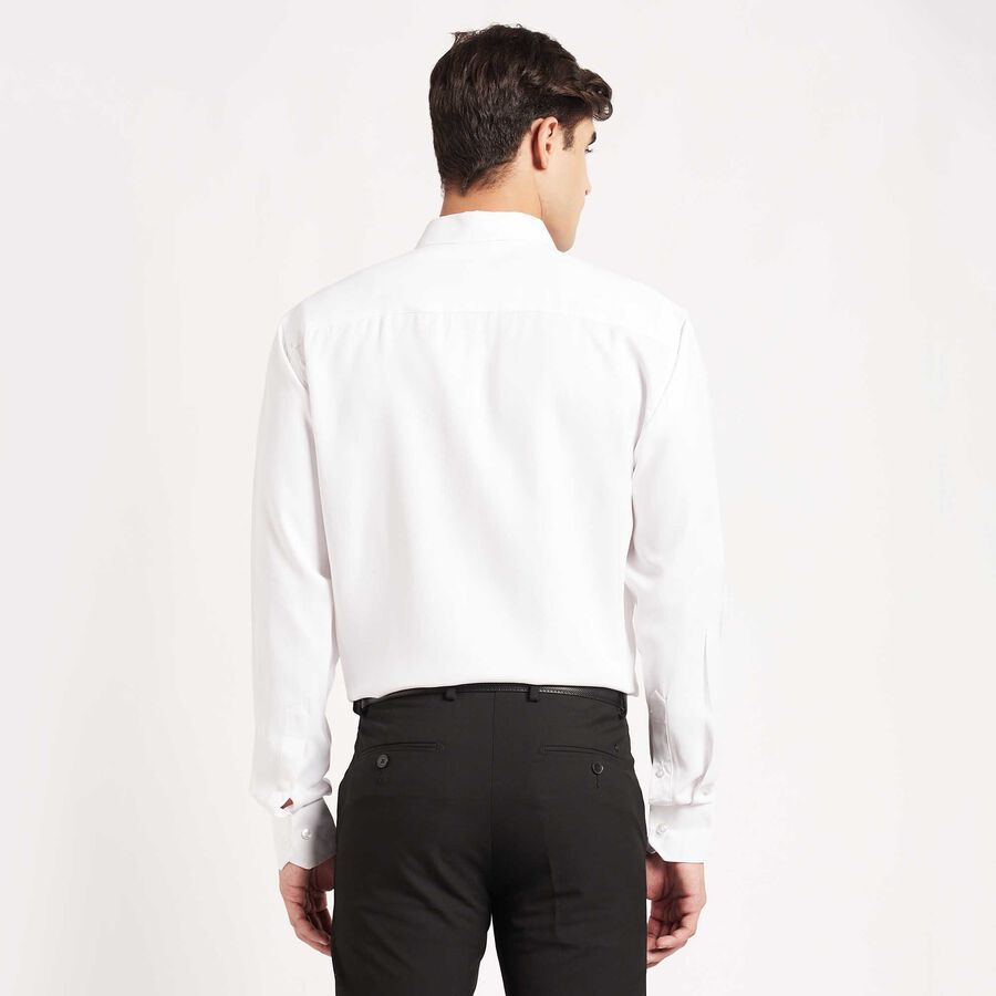Solid Regular Collar Formal Shirt, White, large image number null
