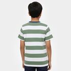 Boys Green Cotton Round Neck Adventure Printed T-Shirt, गहरा हरा, small