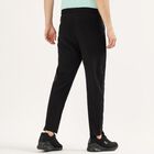 Men's Jet Black Slim Fit Reflective Detail Track Pants, Black, small