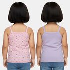 Girls' Lilac Cotton Round Neck Casual Vest, लाइलेक, small