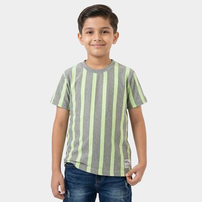 Boys Grey Crew Neck Casual Boys T-Shirt