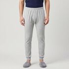 Men's Grey Ribbed Long Johns Thermal, मिश्रित हल्का ग्रे, small