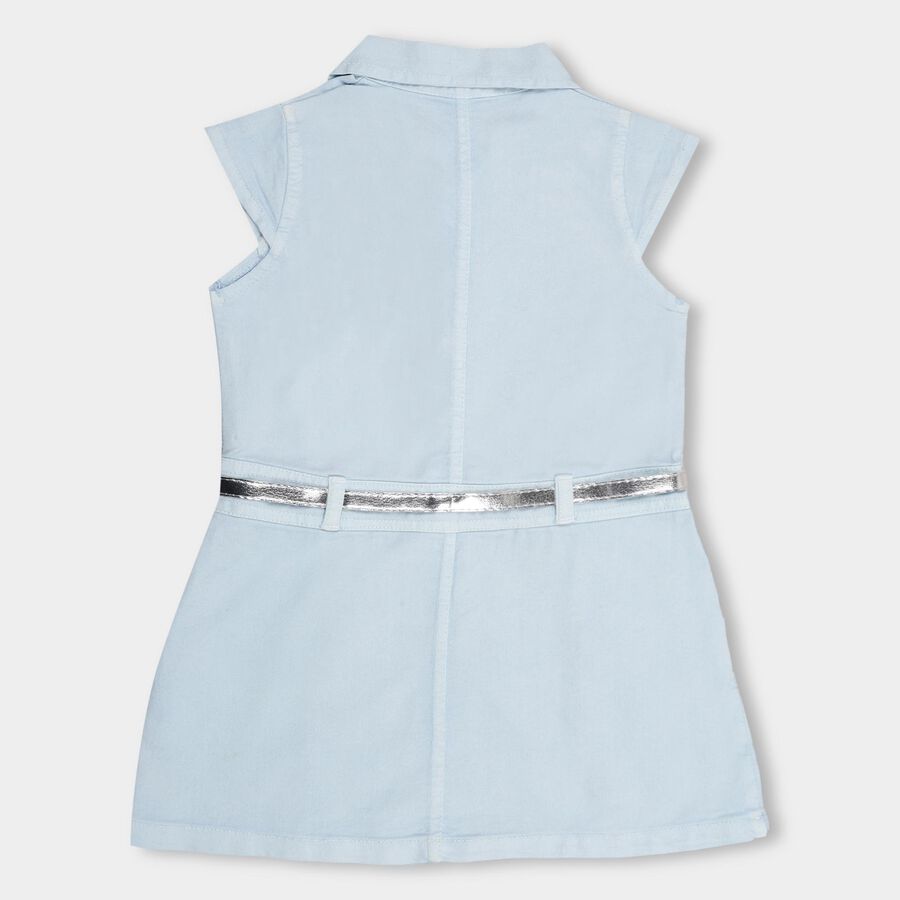 Girls' Frock , हल्का नीला, large image number null