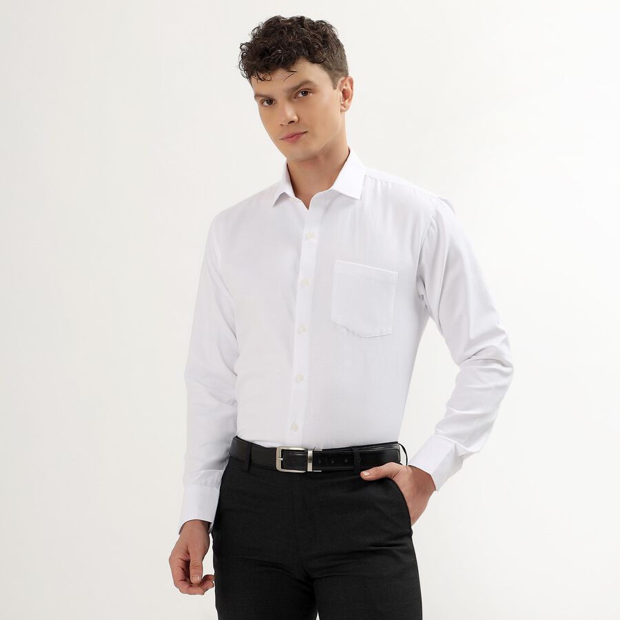 Men's Cut Away Collar Formal Shirt, White, large image number null