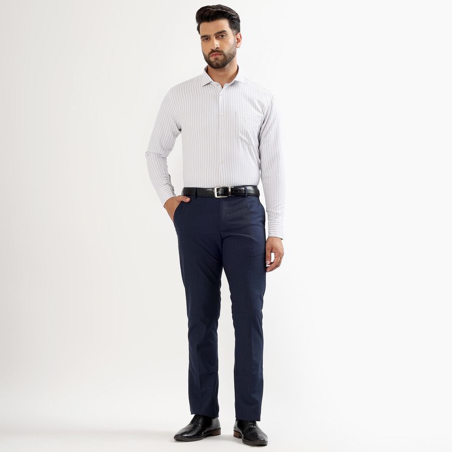 Men's Light Grey Classic Formal Shirt, Light Grey, large image number null