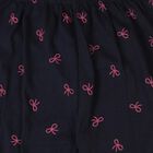 Girls' Navy Cotton Blend Solid Pyjama, Navy Blue, small