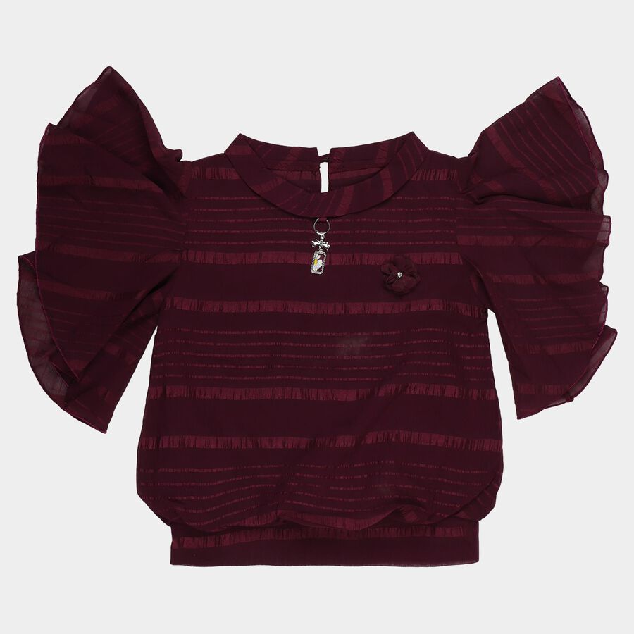 Girls' T-Shirt, Wine, large