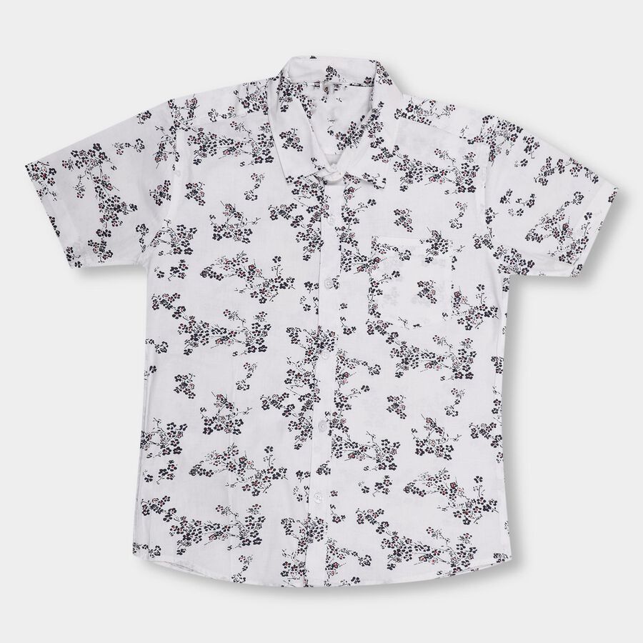Boys' 100% Cotton Casual Shirt, White, large image number null