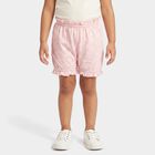 Girls Pink Regular Fit Heart Print Bloomer, हल्का गुलाबी, small