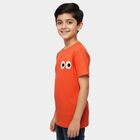 Boys' Coral Round Neck Graphic Printed T-Shirt, Coral, small