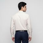 Men's Beige Geometric Formal Shirt, Beige, small