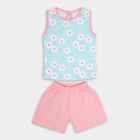 Infant Girls' 100% Cotton Short Set , Light Blue, small image number null