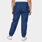 Girls' Blue Regular Fit Jeans, मध्यम नीला, small