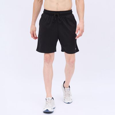 Men's Jet Black Regular Fit Side-Striped Bermuda Shorts