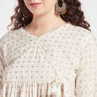 All Over Print A Line Kurti, Off White, small image number null