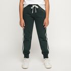 Girls' Deep Forest Green Elastic Waist Winter Pyjama, गहरा हरा, small image number null