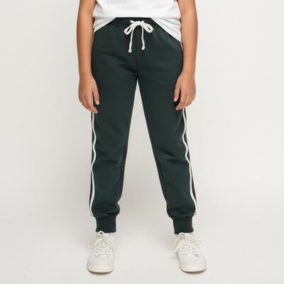 Girls' Deep Forest Green Elastic Waist Winter Pyjama