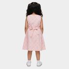 Girls' Light Pink Cotton Sleeveless A-Line Frock, Light Pink, small