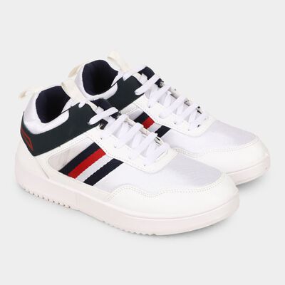 Men's Navy Blue Lace-Up Sneakers