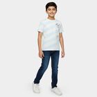 Boys' Half Sleeves T-Shirt, हल्का नीला, small