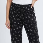 Women's Black Regular Fit Solid Pyjama, काला, small