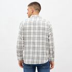 Men's Light Grey Cotton Classic Collar Casual Shirt, हल्का ग्रे, small