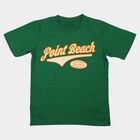 Boys Green Crew Neck Regular Boys T-Shirt, गहरा हरा, small