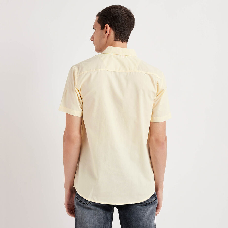 Solid Casual Shirt, Yellow, large image number null