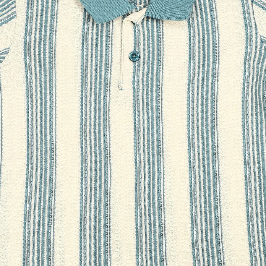 Boys Light Blue Polo Neck Casual T-Shirt, Light Blue, large