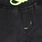 Kids Charcoal Black Slim Fit Cross Pocket Jeans, Black, small image number null