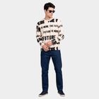 Men's Beige Crew Neck Regular T-Shirt, गहरा पीला, small