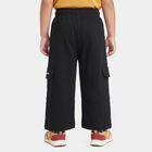Girls Black Straight Fit Side Stripe Cargo Pyjama, Black, small