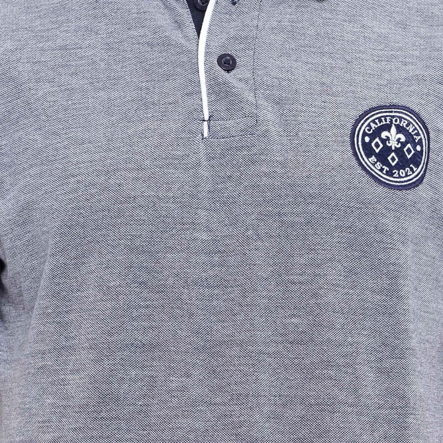 Solid Polo Shirt, Navy Blue, large image number null