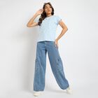 Ladies' Round Neck T-Shirt , Light Blue, small image number null