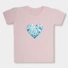 Girls' 100% Cotton T-Shirt, हल्का गुलाबी, small